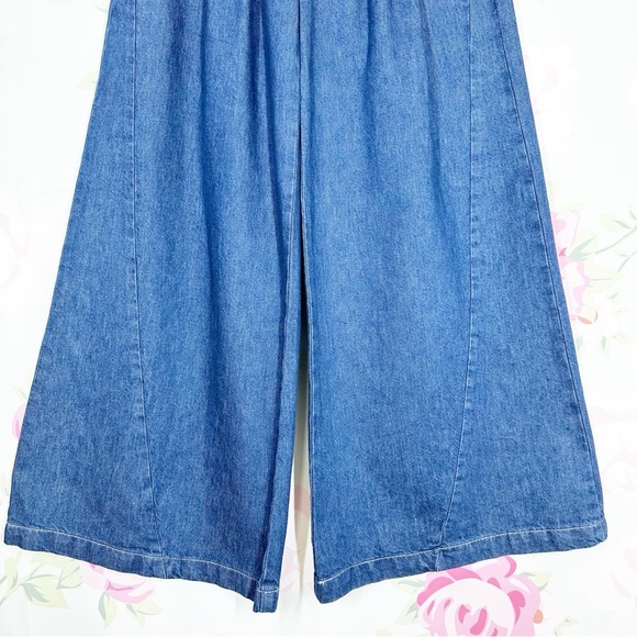 NEW Free People We The Free Equinox Trouser Ritual Blue Wide Leg Denim 26 - Picture 7 of 13